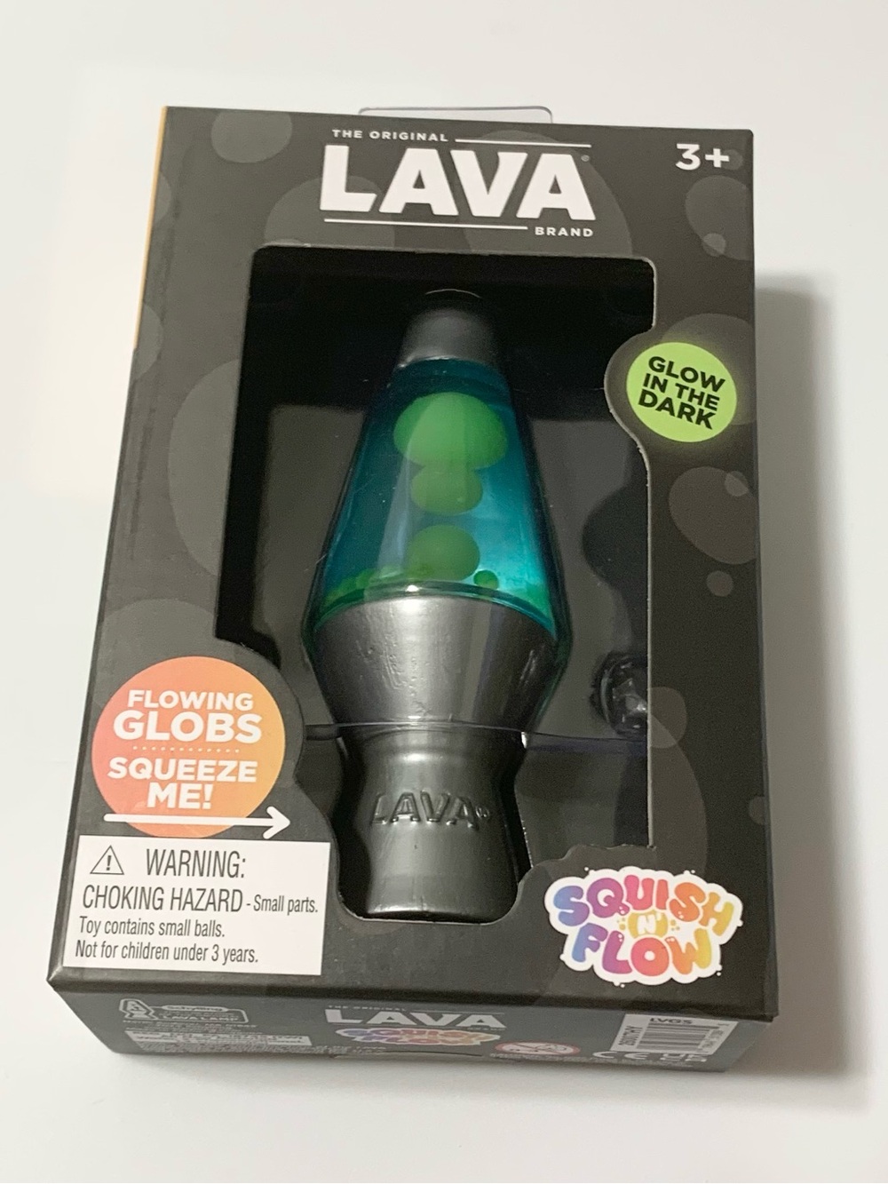 Schylling The Original Lava Lamp Squishy Fidget Toy Glow in the Dark NEW GREEN